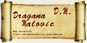 Dragana Malović vizit kartica